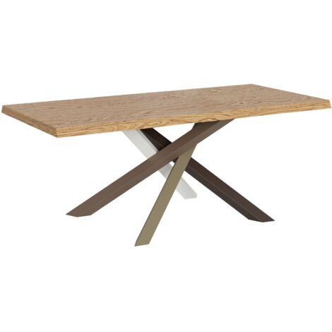 Tavolo allungabile 180/230x90 cm Versalux rovere scortecciato gambe multicolore 4/C (1/5)