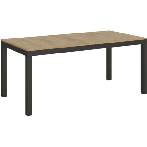 Tavolo allungabile 180/440x90 cm Everyday Evolution quercia natura telaio e gambe antracite