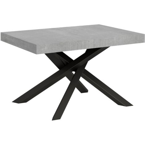 Tavolo allungabile 90x120/224 cm Volantis Cemento telaio Antracite
