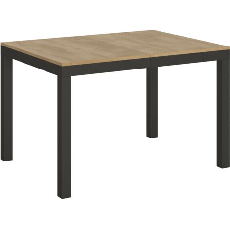 Tavolo allungabile 120/380x90 cm Everyday Evolution quercia natura telaio e gambe antracite