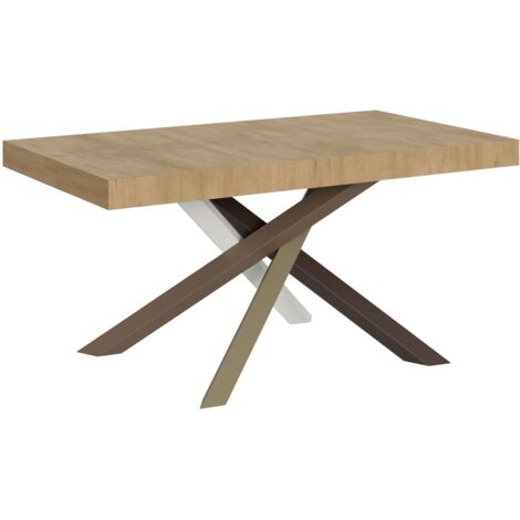 Tavolo allungabile 160/420x90 cm Volantis quercia natura gambe multicolore 4/C