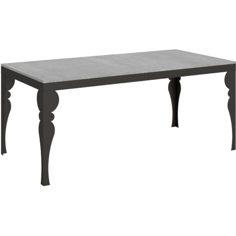 Tavolo allungabile 180/440x90 cm Paxon Evolution cemento telaio e gambe antracite (1/5)