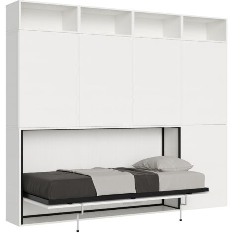 Letto Kando singolo Bianco Frassino composizione B con materasso (1/5)