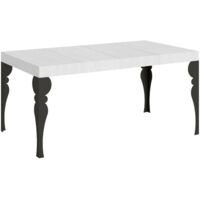 Tavolo allungabile 130/234x90 cm Paxon Premium bianco frassino gambe antracite
