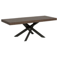 Tavolo allungabile 160/420x90 cm Volantis Premium noce gambe antracite