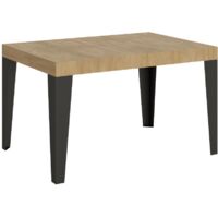 Tavolo allungabile 90x140/244 cm Flame Quercia Natura telaio Antracite