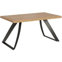 Tavolo fisso 90x160 cm Tabira scortecciato rovere gambe antracite