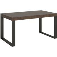 Tavolo allungabile 160/264x90 cm Tecno noce gambe antracite