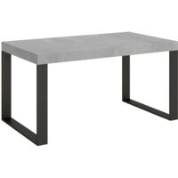 Tavolo allungabile 90x160/420 cm Tecno Cemento telaio Antracite