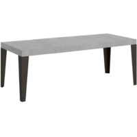 Tavolo allungabile 200/460x90 cm Flame Premium cemento gambe antracite
