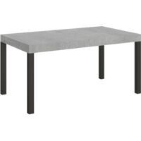 Tavolo allungabile 160/244x80 cm Everyday cemento gambe antracite