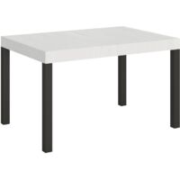 Tavolo allungabile 140/400x90 cm Everyday bianco frassino gambe antracite