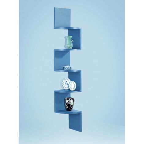Lucca 5 Tier Wall Mounted Corner Shelf - Grey