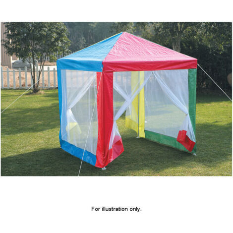 Rainbow colour Kids Gazebo W/Side Walls New Stock