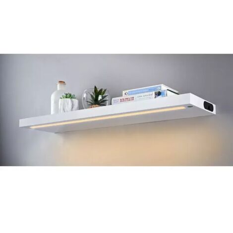 Lixa Warm White LED Shelf High Gloss Floating Wall Mount Display Decoration