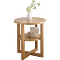 Small Side L Plant Coffee Table, Hallway / Room Furniture Living Room-Oak Finish