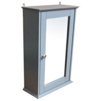 Grey Bathroom Single Door Mirror Cabinet Bathroom