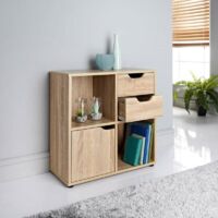 4 Cube 2 Doors Shelving Unit - Bookcases