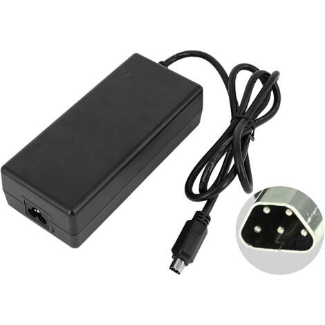 PowerSmart 2A 42V Trapézoïdal 5-Pin Chargeur pour 36V Batteries NEOMOUV Cronos 27.5' T46 Blue, Noir