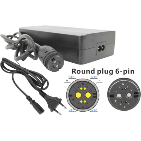 PowerSmart 42V 4A Chargeur pour batteries 36 V 31120-00 / Impulse 2 / CAN / 13,00 Ah et 30880-00 / Shimano Eco/CAN / 17,25 Ah, avec connecteur Rosenberger