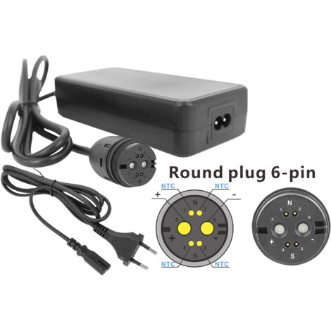 PowerSmart 42V 2A Chargeur pour batteries lithium-ion 36 V avec connecteur Rosenberger pour Rotwild, ZEG, BMZ, Derby Cycle