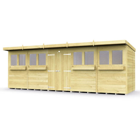 20 x 5 Pent Summer Shed