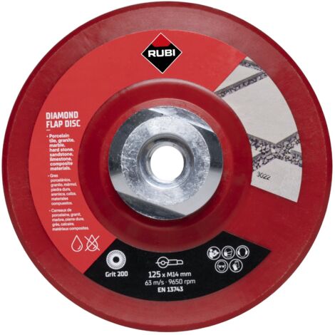 Rubi – Disque diamant pour meuleuse 125mm – Alésage M14 – Coupe précise béton, pierre, céramique – 32939