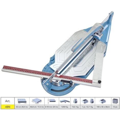 Sigma – Coupe-carreaux 62 cm – Pour carreaux rugueux et épais – Poignée ergonomique – Coupe diagonale 43,8 cm – Épaisseur max 19 mm