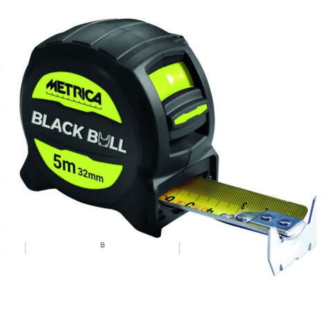 Metrica – Mètre déroulant 5m x 32mm – Résistance à la flexion sur 4m – Double graduation horizontale et verticale – Crochet magnétique pour mesures précises (1/5)