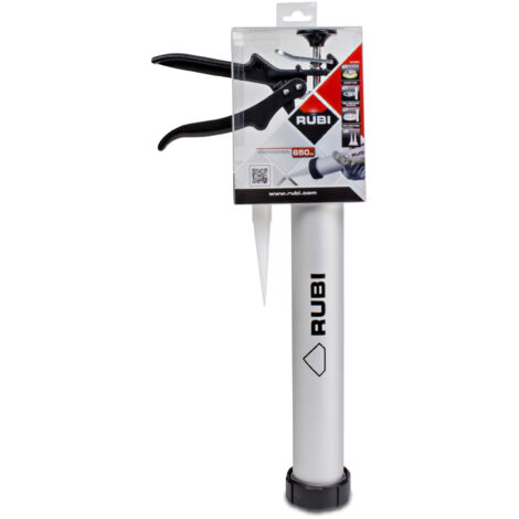Rubi – Applicateur mortier manuel 650 c.c. – Aluminium léger pour joints carrelage – Pression réglable – Buses ajustables 2 à 14 mm (1/3)