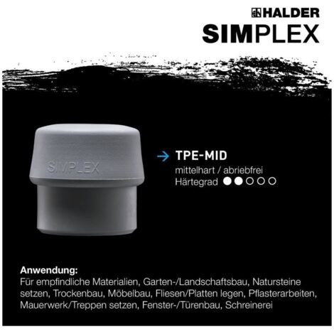 Embouts SIMPLEX TPE moyen Ø30 à 60mm HALDER Dimension embout SIMPLEX Ø60 mm