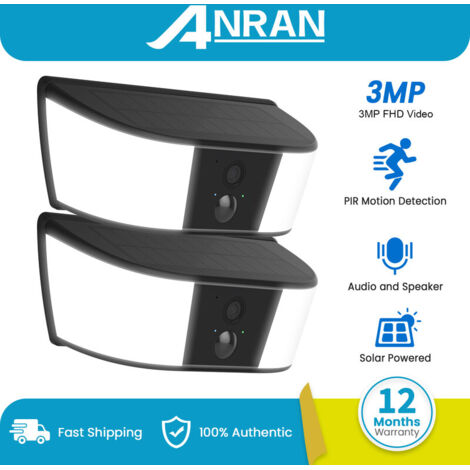 Caméra de Surveillance Extérieure, Sans Fil, Détection Humaine, Alerte Instantanée, Audio Bidirectionnel, Étanche IP65, Compatible Alexa, Wi-Fi 2.4 GHz Exclusivement ANRAN F3M3-2PCS