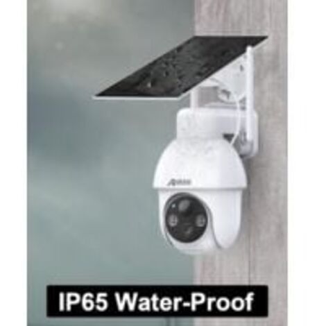 ANRAN 5MP Caméra Surveillance WiFi Extérieur Solaire, PIR Détection Humaine, Vision Nocturne Couleur, Audio Bidirectionnel, 360°, Sirène Et Alarme Lumineuse, Compatible Alexa/SD/Cloud, Q01 Gris