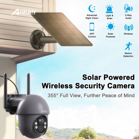 Caméra Sécurité Solaire Vision Nocturne Couleur Caméra De Surveillance Extérieure IeGeek 2K Solaire - PTZ 360°, Vision Nocturne Couleur, PIR Zs-gq2 Manual