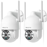 Caméra de Surveillance-ARCCTV-3MP HD-WiFi-Audio Bidirectionnel-Détection du Mouvement-2pièce