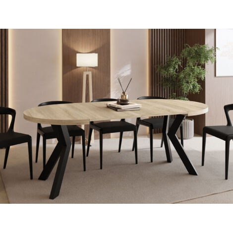 Runder Esstisch Ausziehbar 90 190 Cm Verl ngerbar F r 5 9 Personen runder-esstisch-ausziehbar-90-190-cm-verl-ngerbar-f-r-5-9-personen