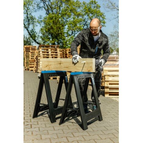 Tréteau 770 mm de ht - 150 kg Maxi - pieds antideranpants