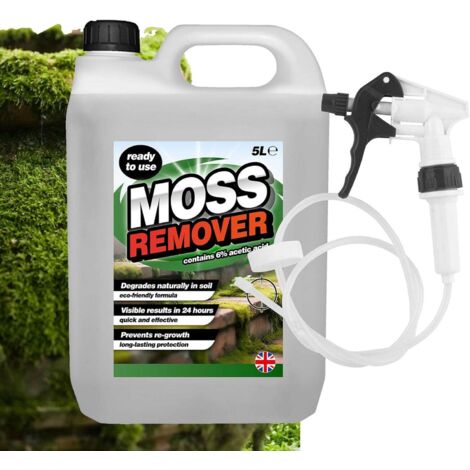 1 x 5L Moss Remover Fast Acting With Long Hose Trigger