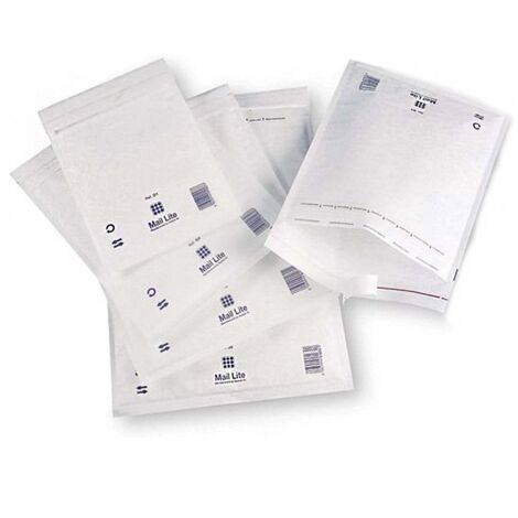 200 x K/7 (350 x 470mm) Mail Lite White Padded Envelopes