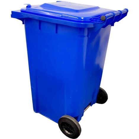 1 x 240L Brown Standard Sized Outdoor Recycling Wheelie Bins With Rubber Wheels & Lids