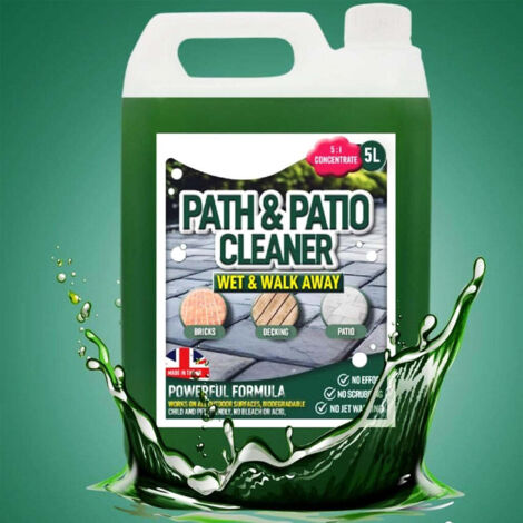 2 x 5 Litre Patio, Path & Driveway Cleaning Solution Removes Stains