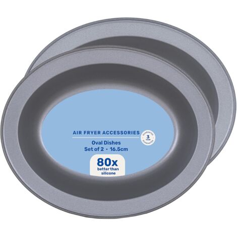 4 x Oval Pie Dishes For Air Fryers Non Stick Baking Tin