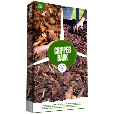 1 x 60 Litres Chipped Bark For Decorative & Landscape Gardening & Paths (1/2)