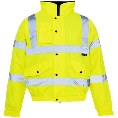 1 x Large Bomber High Visibility Safety Workwear Jackets