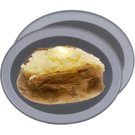 2 x Oval Pie Dishes For Air Fryers Non Stick Baking Tin (1/2)