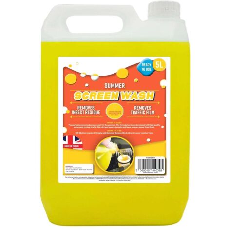 2 x 5L High Performance Summer Screen Wash Ready To Use Effective Down To 4°C