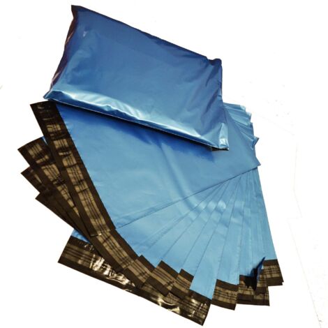 200 x 12x16" (305x405mm) Blue Metallic Strong Plastic Postage Poly Mailing Bags Medium