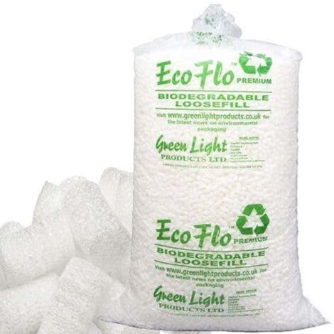 90 x White sEco Flo Biodegradable Loose Fill Packing Peanuts