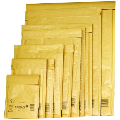 5000 x A/000 (110 x 160mm) Mail Lite Gold Padded Envelopes