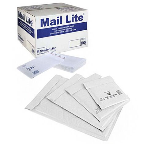 1000 x J/6 (300 x 440mm) Mail Lite White Padded Envelopes